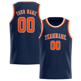 Custom Blue & Orange Red Colors Design Sports Basketball Jersey