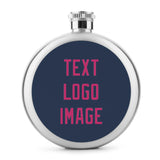 Custom Blue Pink Hip Flask