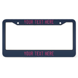 Custom Blue Pink License Plate Frame