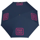 Custom Blue Pink Automatic Umbrella