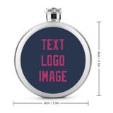 Custom Blue Pink Hip Flask