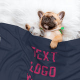Custom Blue Pink Pet Blanket