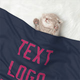 Custom Blue Pink Pet Blanket