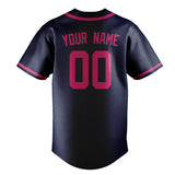 Custom Blue & Pink Colors Design Sports Baseball Jersey