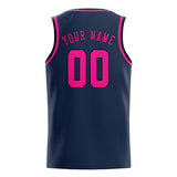 Custom Blue & Pink Colors Design Sports Basketball Jersey