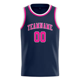 Custom Blue & Pink Colors Design Sports Basketball Jersey