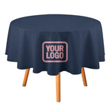 Custom Blue Light Pink Round Table Cloth