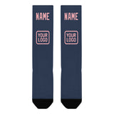 Custom Blue Light Pink Knee-High Sock