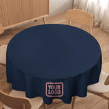 Custom Blue Light Pink Round Table Cloth