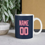 Custom Blue Light Pink Mug