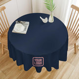 Custom Blue Light Pink Round Table Cloth