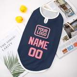 Custom Blue Light Pink Pet Vest