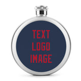 Custom Blue Red Hip Flask