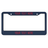 Custom Blue Red License Plate Frame