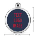 Custom Blue Red Hip Flask