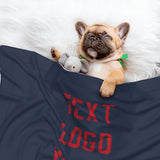 Custom Blue Red Pet Blanket