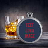 Custom Blue Red Hip Flask