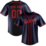 Custom Blue & Red Colors Design Sports Baseball Jersey