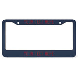 Custom Blue Crimson Red License Plate Frame
