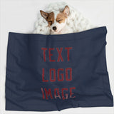 Custom Blue Crimson Red Pet Blanket
