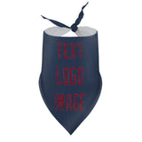 Custom Blue Crimson Red Pet Scarf