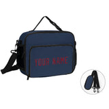 Custom Blue Crimson Red Lunch Bag