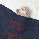 Custom Blue Crimson Red Pet Blanket