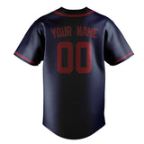 Custom Blue & Crimson Red Colors Design Sports Baseball Jersey