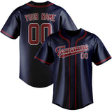 Custom Blue & Crimson Red Colors Design Sports Baseball Jersey