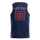 Custom Blue & Crimson Red Colors Design Sports Basketball Jersey