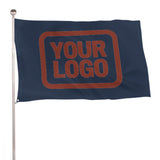 Custom Blue Coral Red Flag