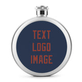 Custom Blue Coral Red Hip Flask