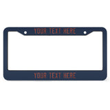 Custom Blue Coral Red License Plate Frame