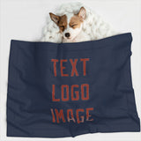 Custom Blue Coral Red Pet Blanket
