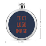 Custom Blue Coral Red Hip Flask