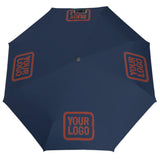 Custom Blue Coral Red Automatic Umbrella
