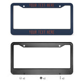 Custom Blue Coral Red License Plate Frame