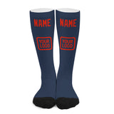 Custom Blue Orange Red Knee-High Sock