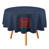 Custom Blue Orange Red Round Table Cloth