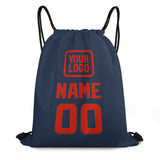 Custom Blue Orange Red Drawstring Bag