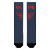 Custom Blue Orange Red Knee-High Sock