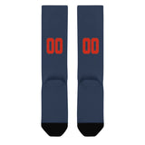 Custom Blue Orange Red Knee-High Sock