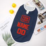 Custom Blue Orange Red Pet Vest