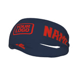 Custom Blue Orange Red Sports headband