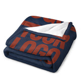 Custom Blue Coral Red Blanket