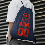 Custom Blue Orange Red Drawstring Bag