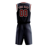Custom Blue Coral Red Basketball Set