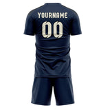 Custom Blue Cream Soccer Jersey