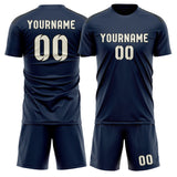 Custom Blue Cream Soccer Jersey