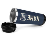 Custom Blue Cream Stainless Steel Water Cup